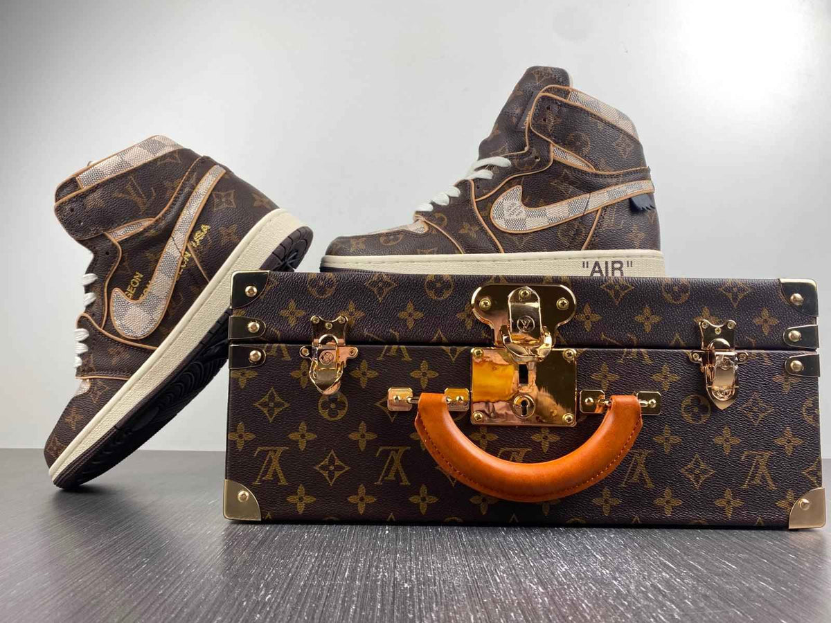 Custom Air Jordan 1 OFF-W Monogram Sneakers for Unique Style SneakerNational