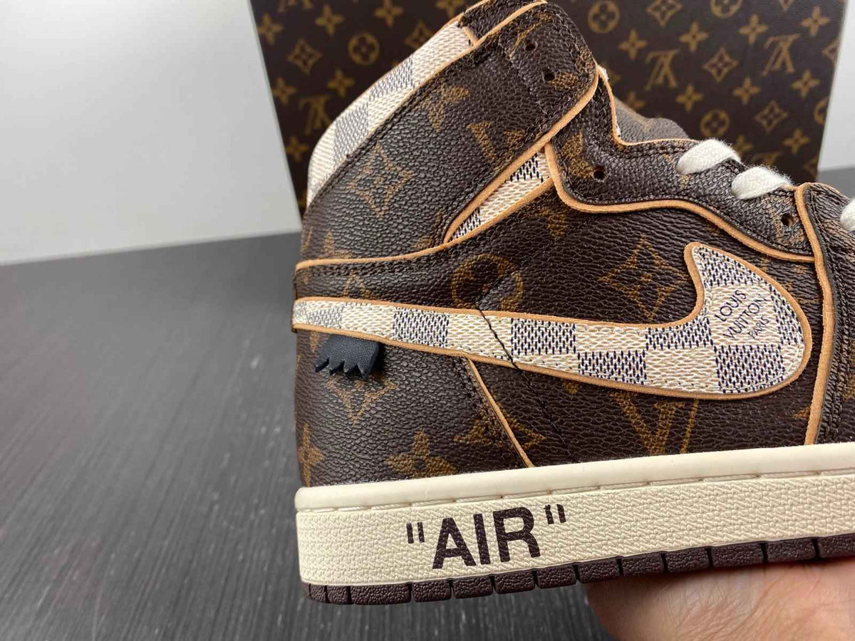 Custom Air Jordan 1 OFF-W Monogram Sneakers for Unique Style SneakerNational
