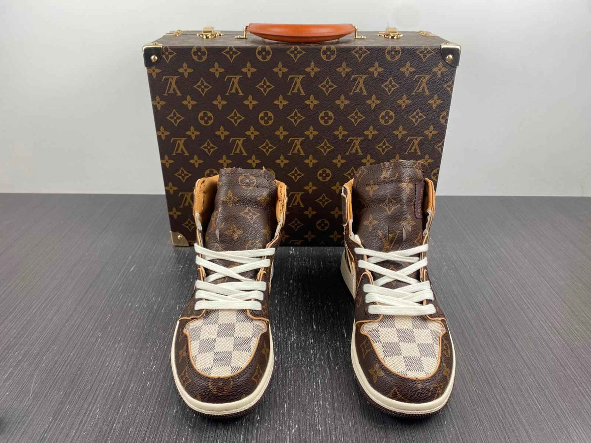 Custom Air Jordan 1 OFF-W Monogram Sneakers for Unique Style SneakerNational