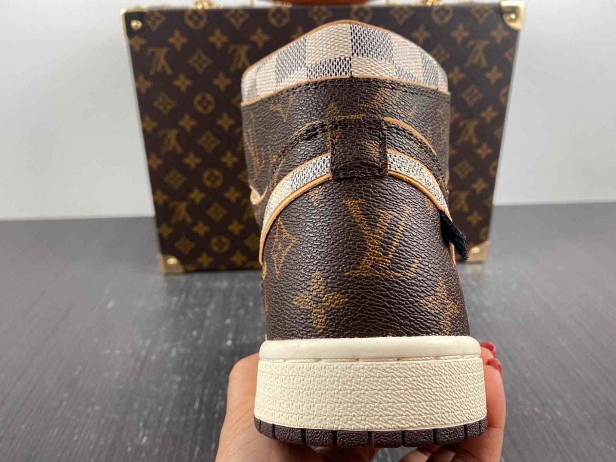Custom Air Jordan 1 OFF-W Monogram Sneakers for Unique Style SneakerNational