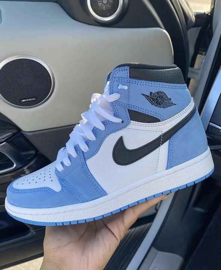 Custom Blue Black White Jordan 1 High Q SneakerNational