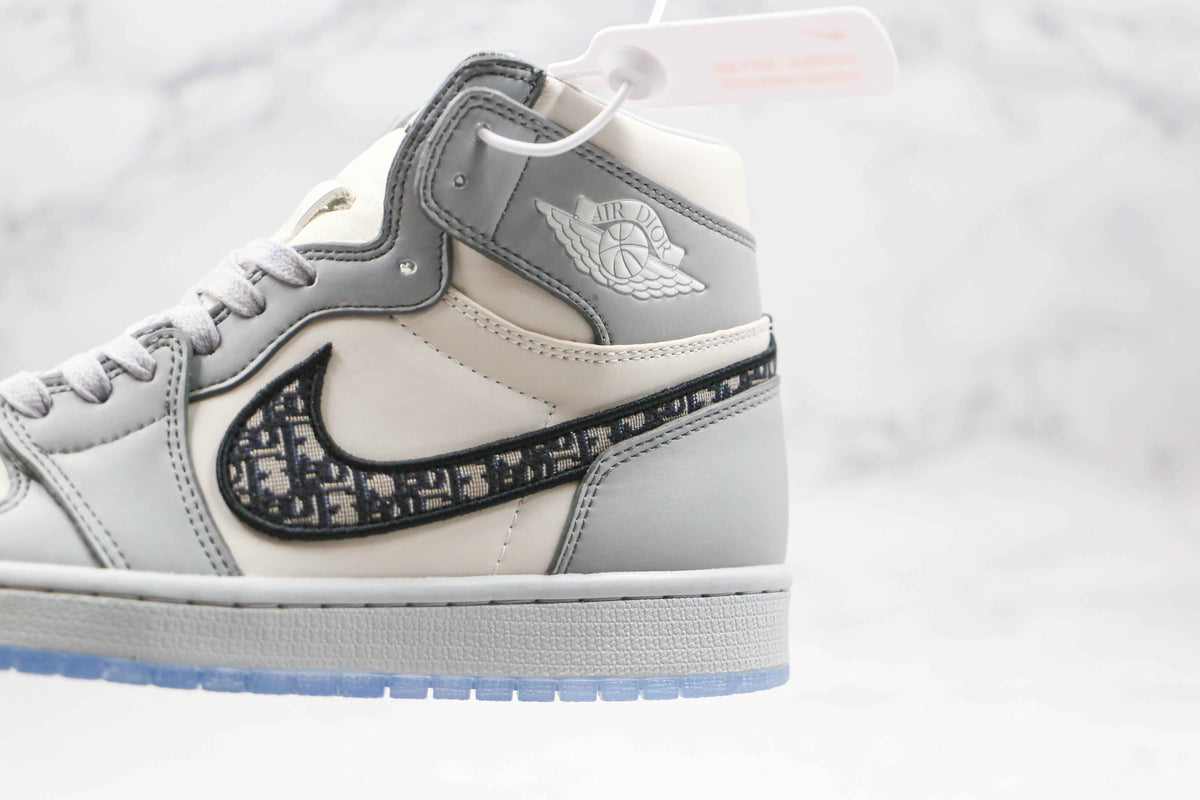 Custom Dior x Air Jordan 1 High OG "Grey"AJ1 High Q SneakerNational