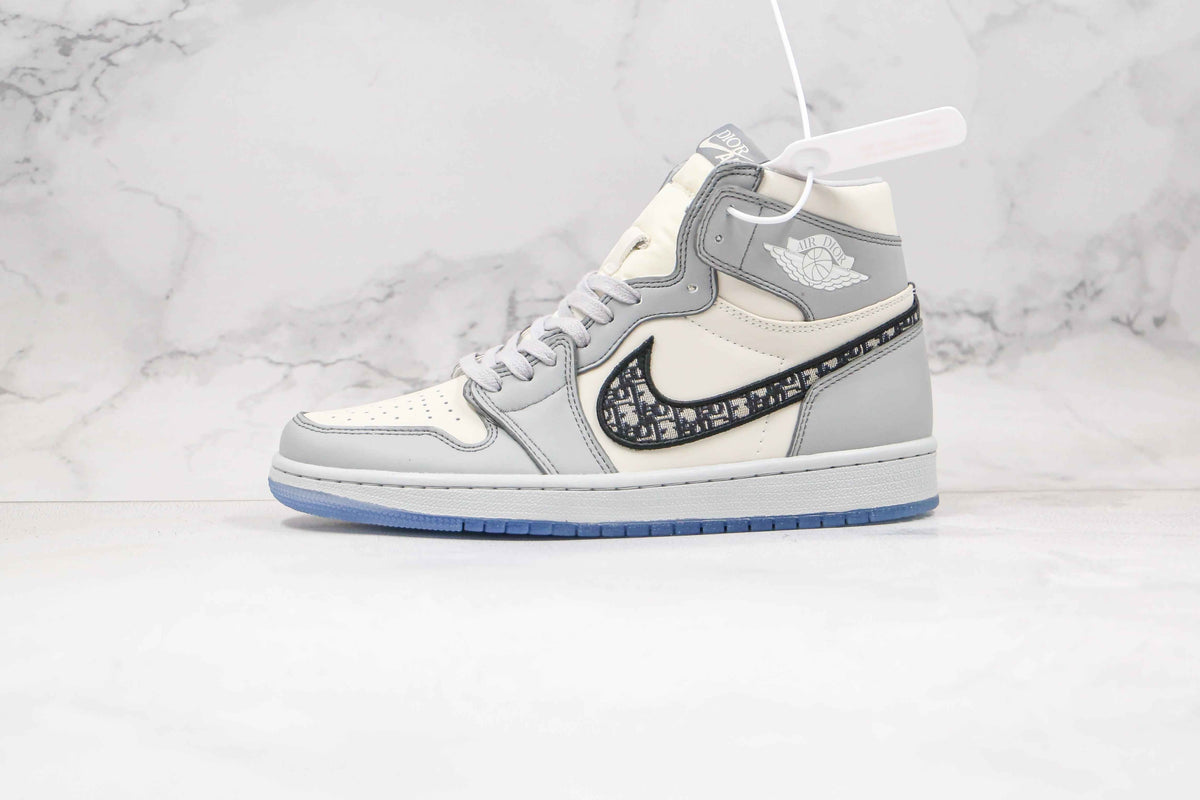 Custom Dior x Air Jordan 1 High OG "Grey"AJ1 High Q SneakerNational