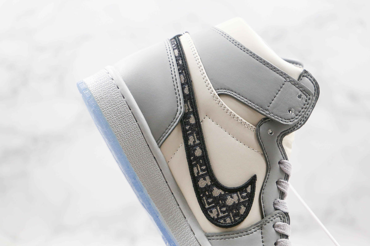 Custom Dior x Air Jordan 1 High OG "Grey"AJ1 High Q SneakerNational