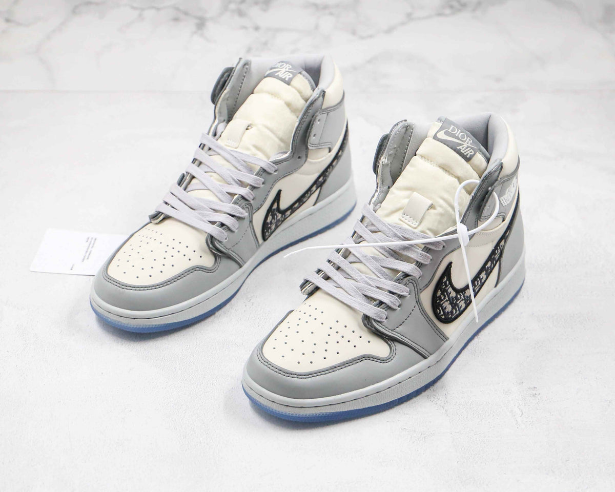 Custom Dior x Air Jordan 1 High OG "Grey"AJ1 High Q SneakerNational