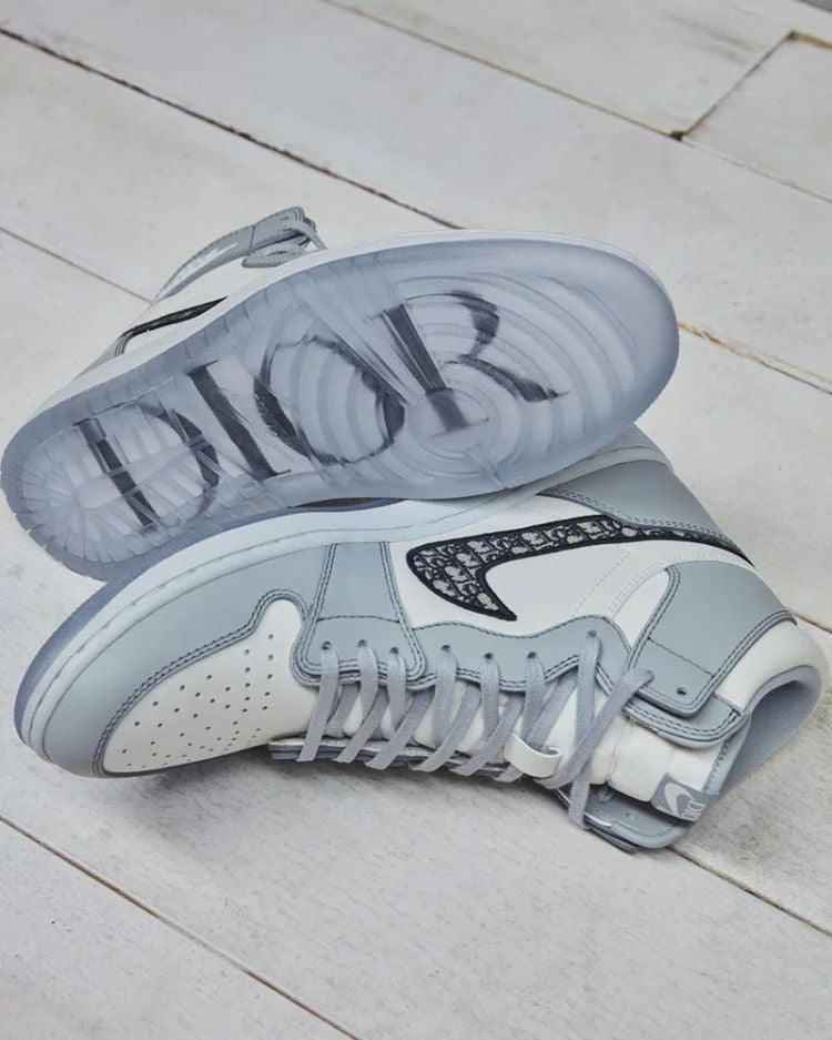 Custom Dior x Air Jordan 1 High OG "Grey"AJ1 High Q SneakerNational