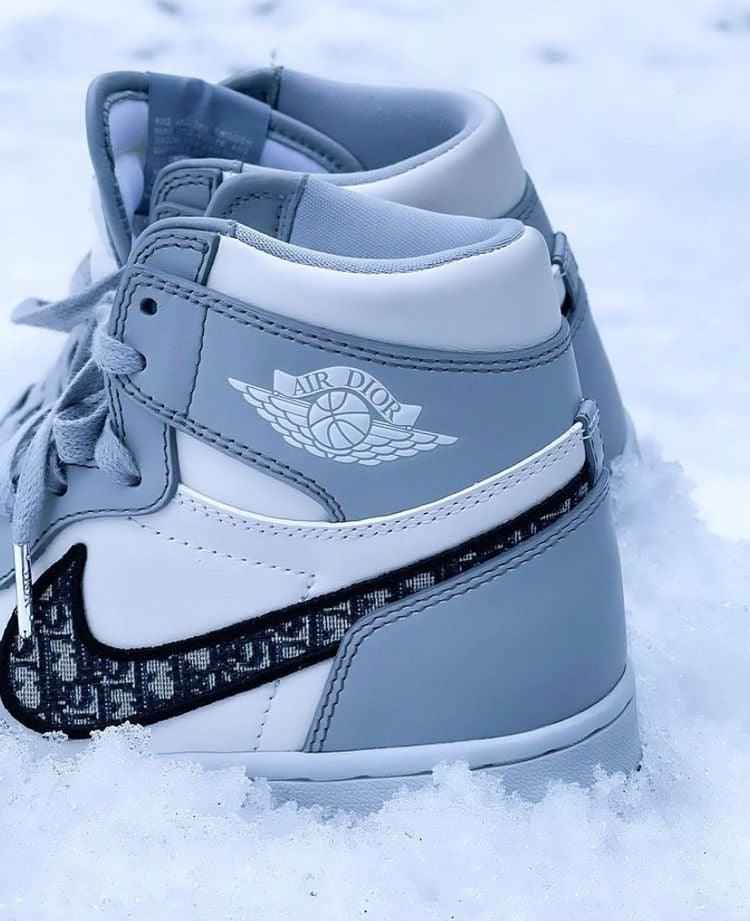 Custom Dior x Air Jordan 1 High OG "Grey"AJ1 High Q SneakerNational