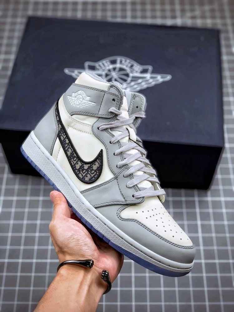 Custom Dior x Air Jordan 1 High OG "Grey"AJ1 High Q SneakerNational