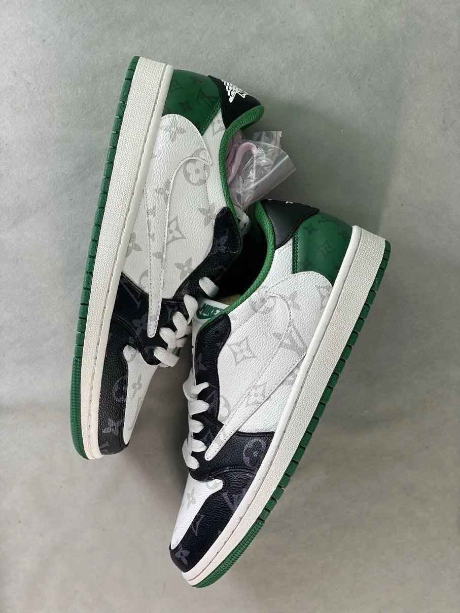 Custom Fragment x Monogram Travis Scott x Air Jordan 1 Low DM7866-318 SneakerNational