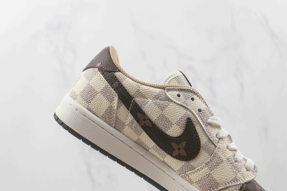Custom Air Jordan 1 Low Monogram - Fragment x Travis Scott Collaboration SneakerNational