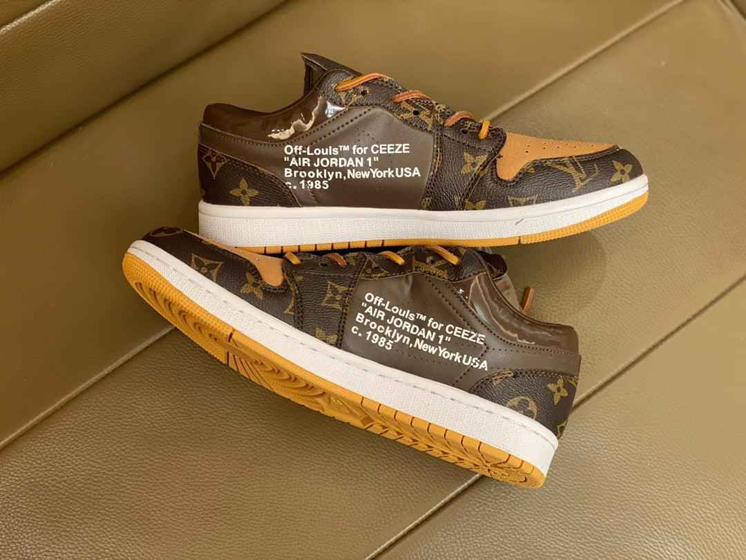 Custom Fragment x Travis Scott x Air Jordan 1 Low LV SneakerNational