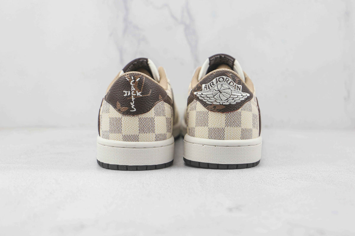 Custom Air Jordan 1 Low Monogram - Fragment x Travis Scott Collaboration SneakerNational