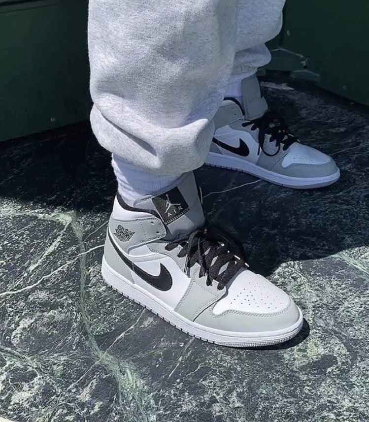 Custom Jordan 1 Mid Light Smoke Grey High Q SneakerNational