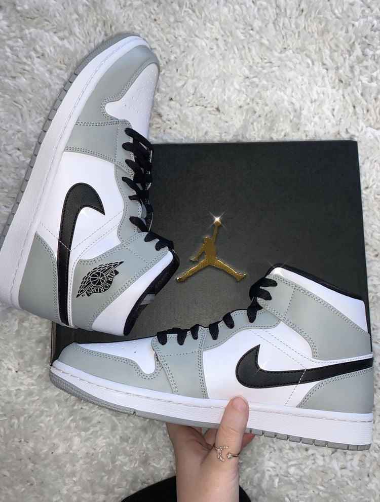 Custom Jordan 1 Mid Light Smoke Grey High Q