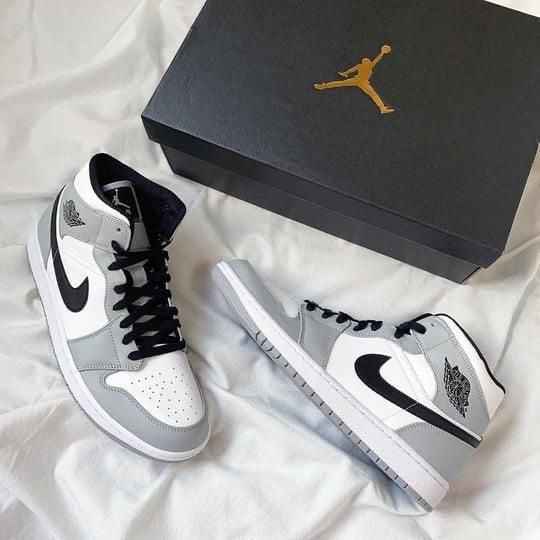 Custom Jordan 1 Mid Light Smoke Grey High Q SneakerNational