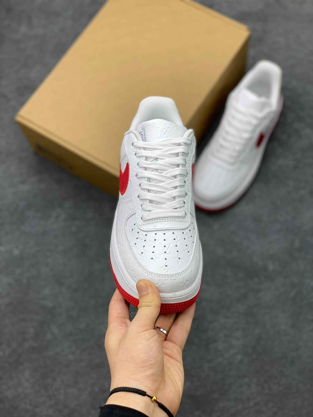 Custom Nk Air Force 1'07 x LV Low Air Sole LD0212 SneakerNational