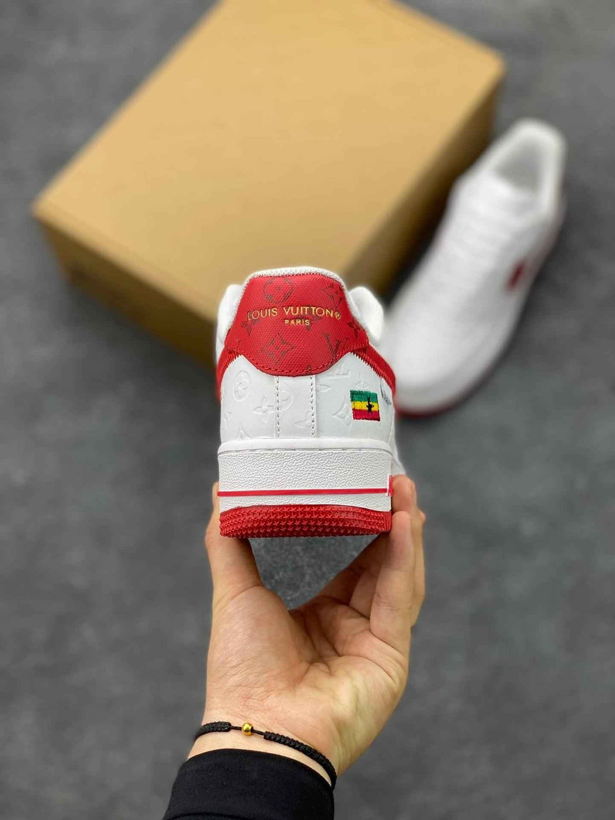Custom Nk Air Force 1'07 x LV Low Air Sole LD0212 SneakerNational