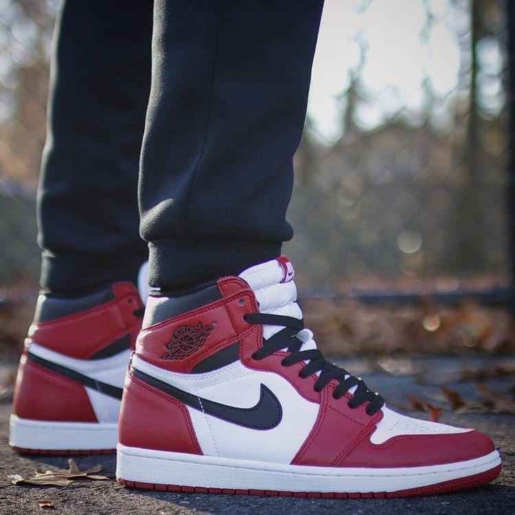 Custom RED Black White Jordan 1 CHICAGO High Q SneakerNational