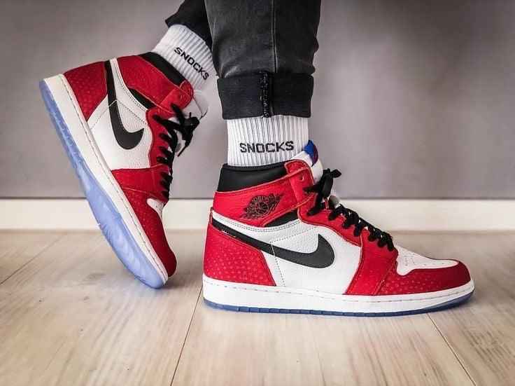 Custom RED Black White Jordan 1 CHICAGO Sneakerhypes SneakerNational