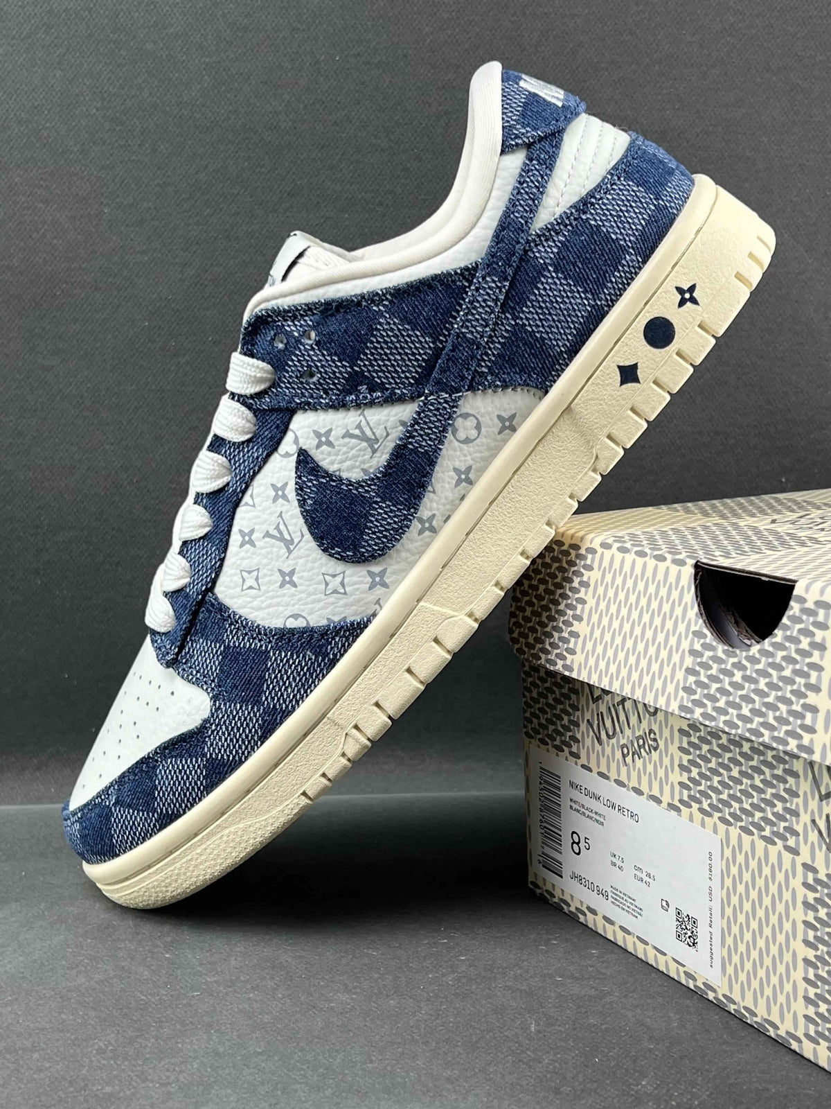 Custom SB Dunk Low x Monogram JH9310-949 SneakerNational