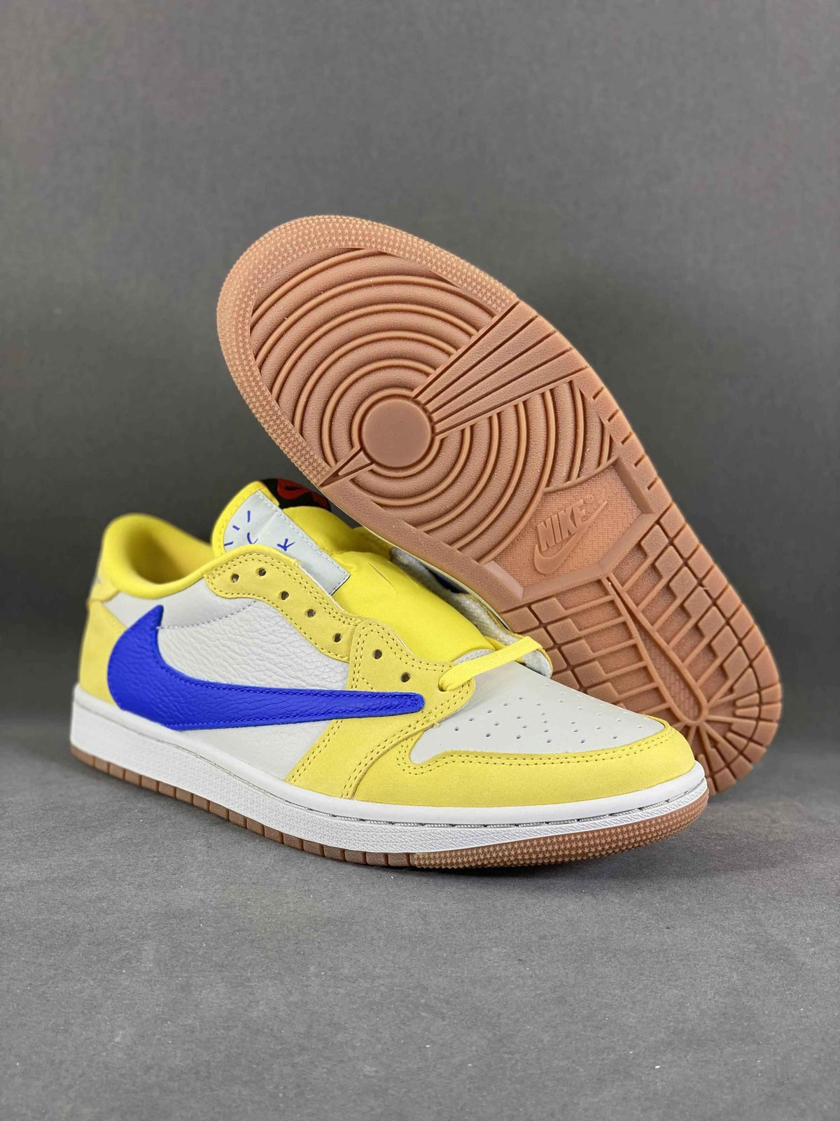Custom Travis Scott x Air Jordan 1 Low “Canary” DZ4137-700 SneakerNational