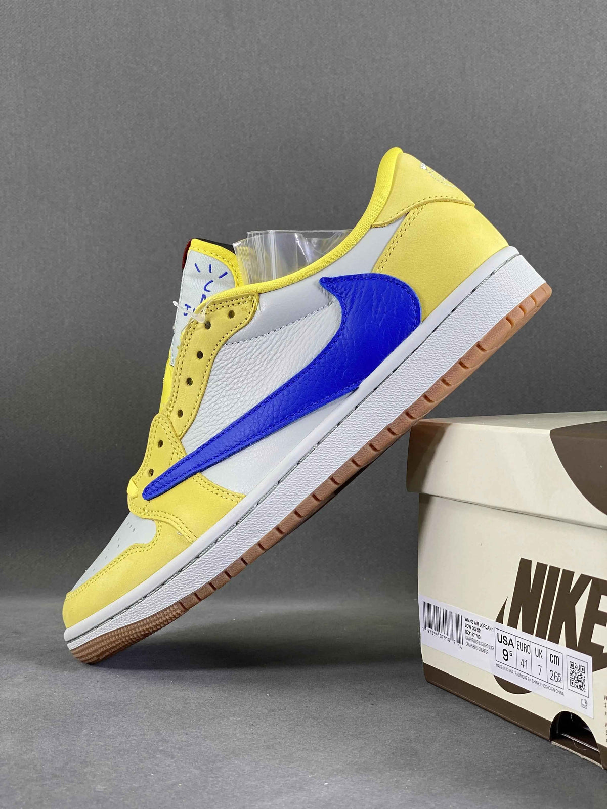Custom Travis Scott x Air Jordan 1 Low “Canary” DZ4137-700 SneakerNational