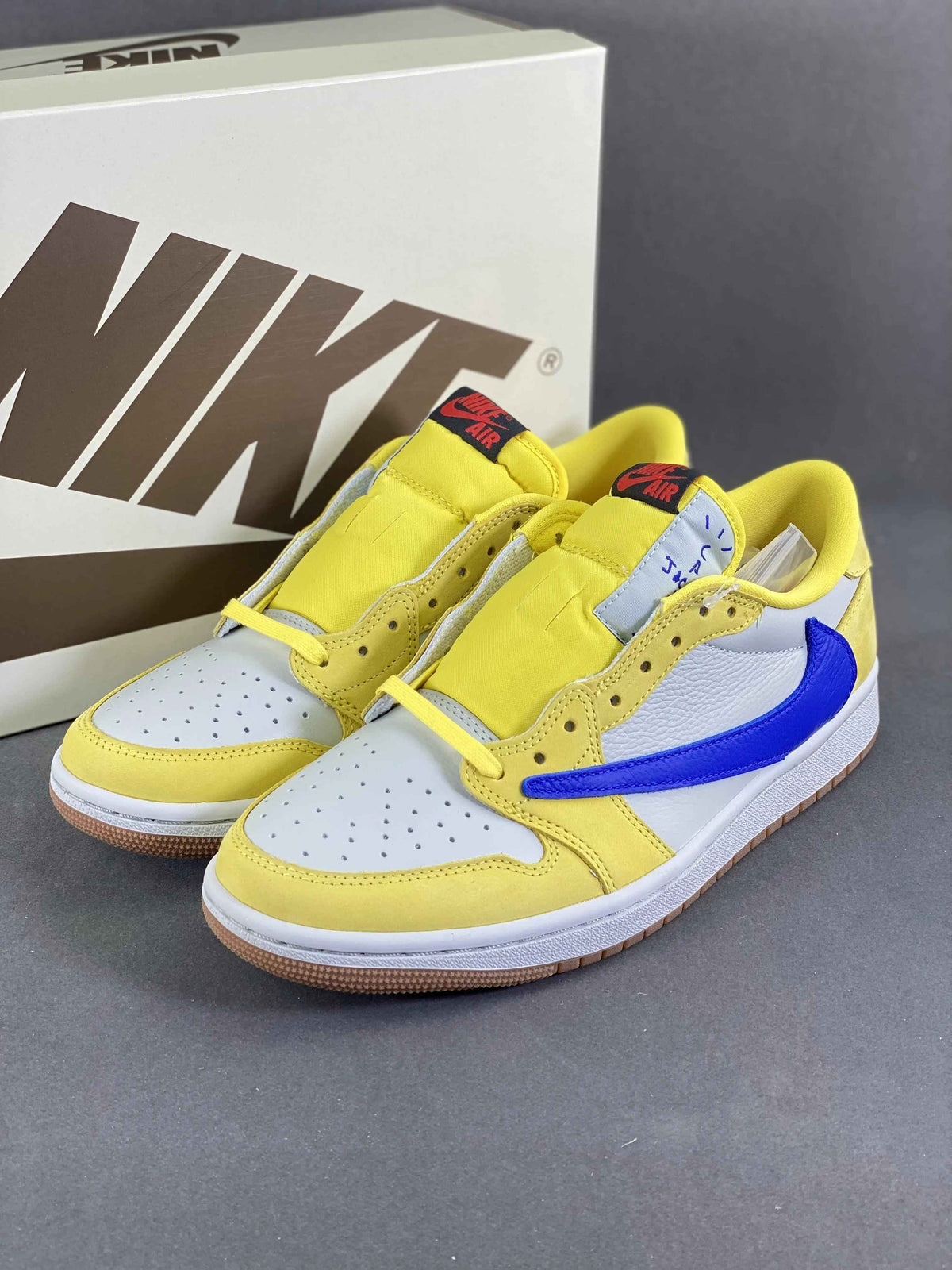 Custom Travis Scott x Air Jordan 1 Low “Canary” DZ4137-700 SneakerNational
