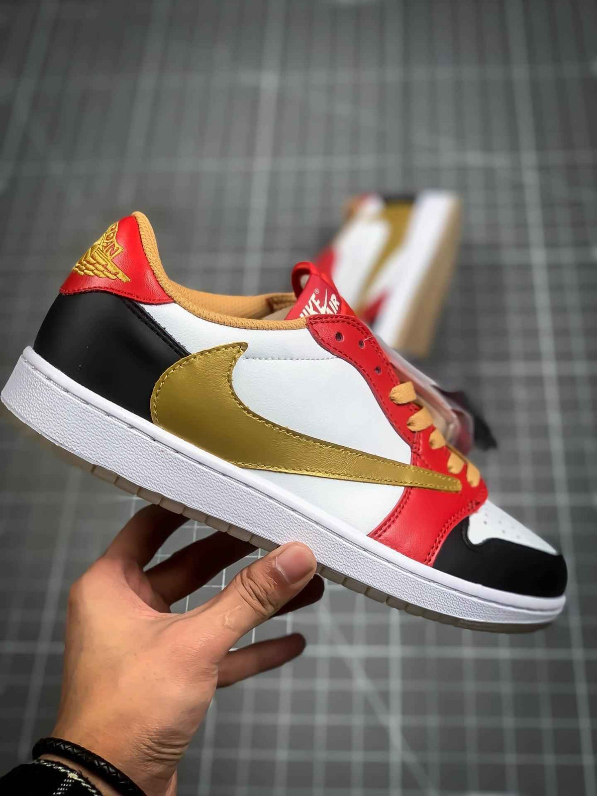 Custom Travis Scott Air Jordan Reverse Mocha Limited Edition Sneakers - Shop Now!