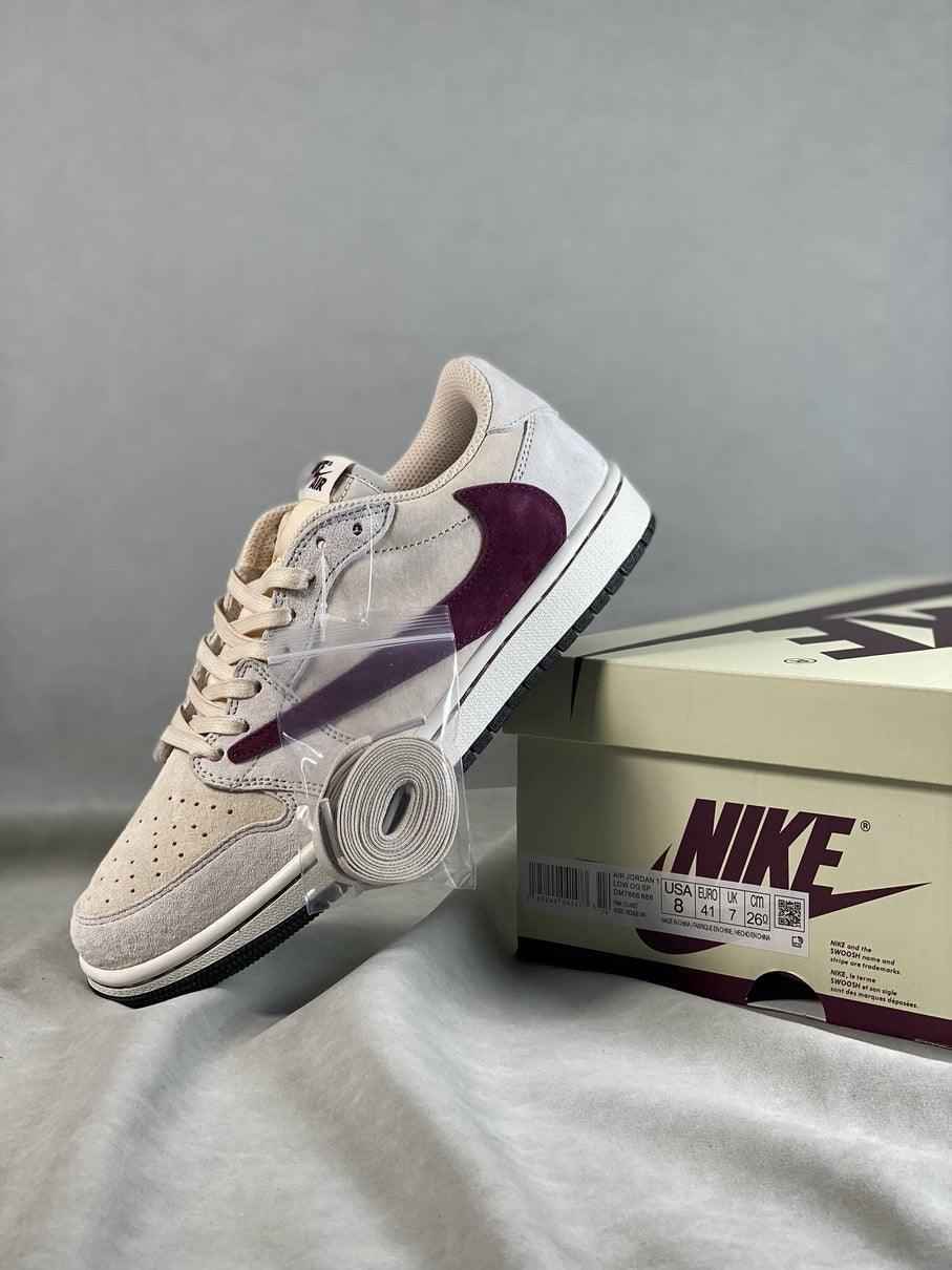 Travis Scott Edition Heritage Low - Limited Suede Beige & Deep Bordeaux