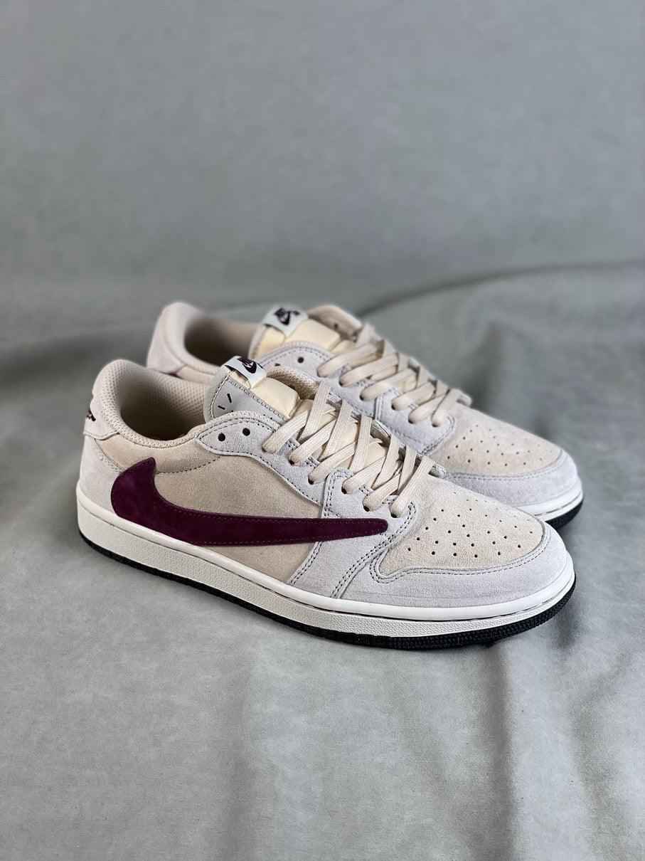 Travis Scott Edition Heritage Low - Limited Suede Beige & Deep Bordeaux