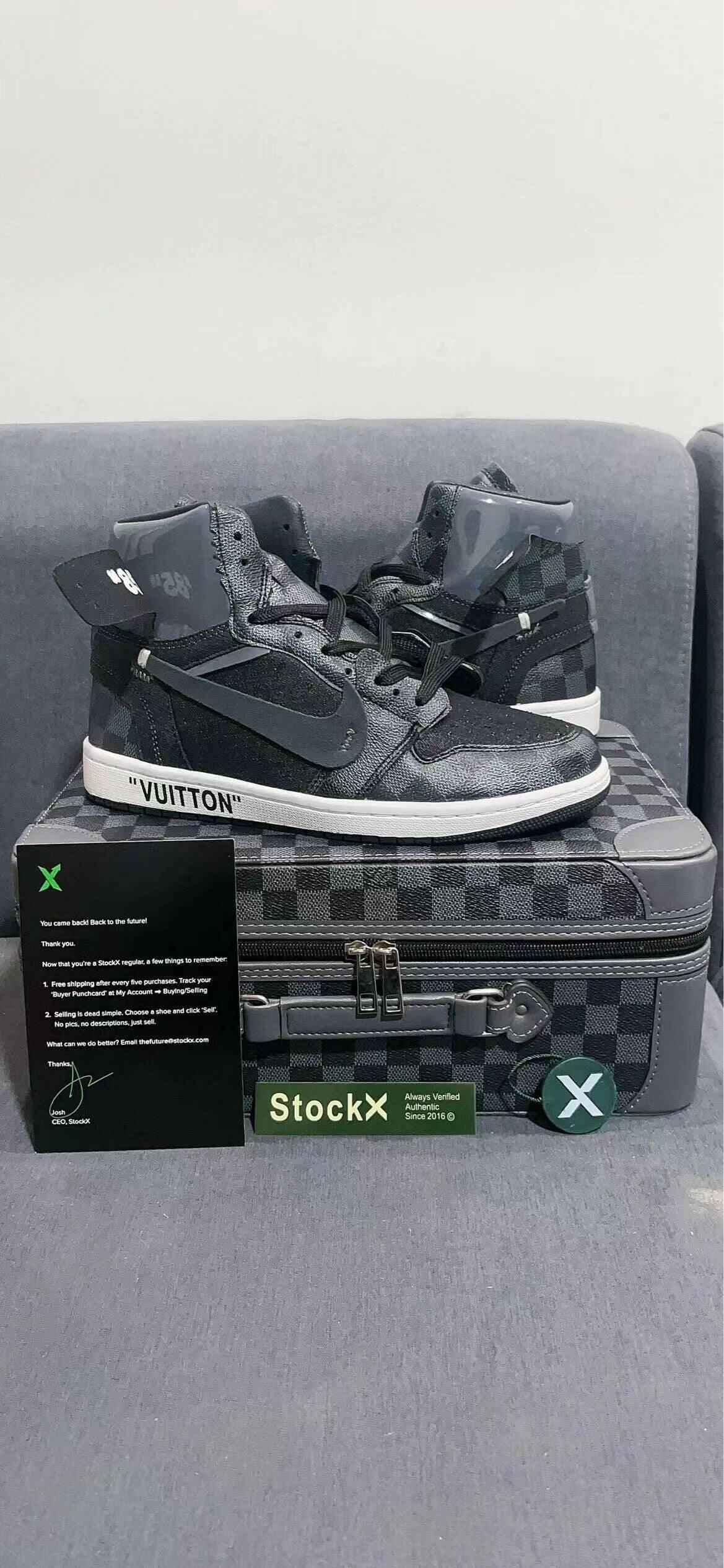 Custom Air Jordan 1 x Monogram Logo Wolvess