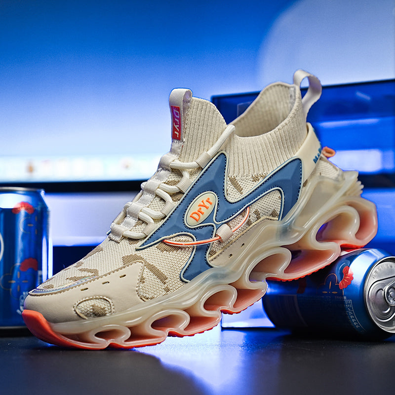 Side profile of Myth Power T84 sneakers showing the 6.5cm chunky tectonic sole