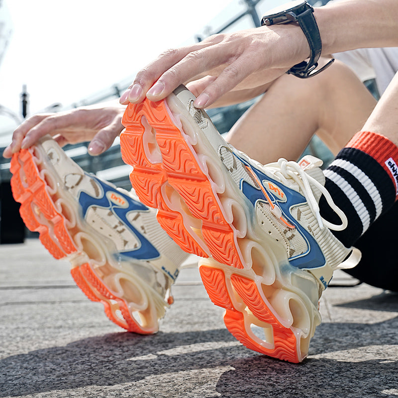 Side profile of Myth Power T84 sneakers showing the 6.5cm chunky tectonic sole