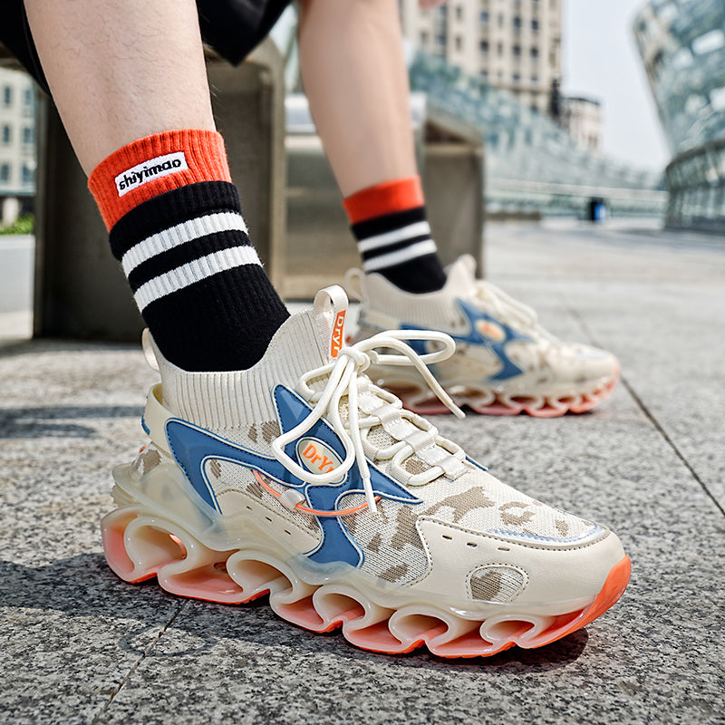 Side profile of Myth Power T84 sneakers showing the 6.5cm chunky tectonic sole