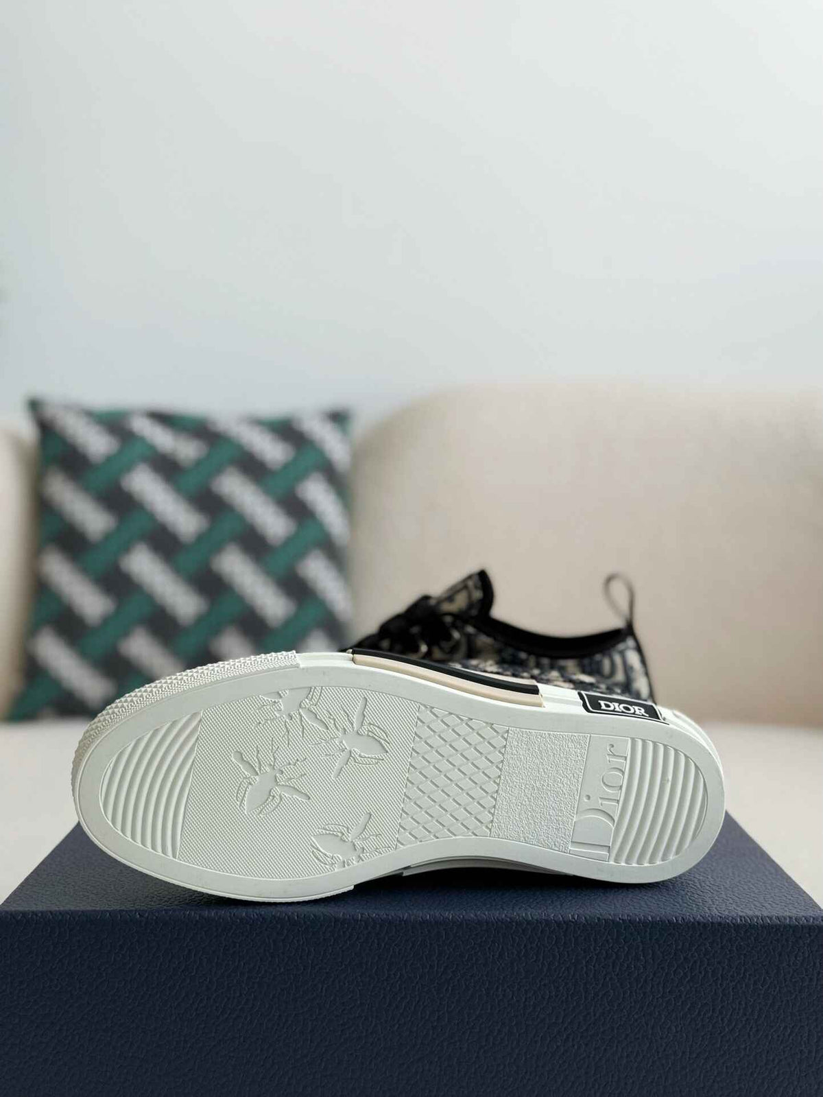 Dior B23 Low-Top Sneaker in Black Dior Oblique Jacquard CUSTOM
