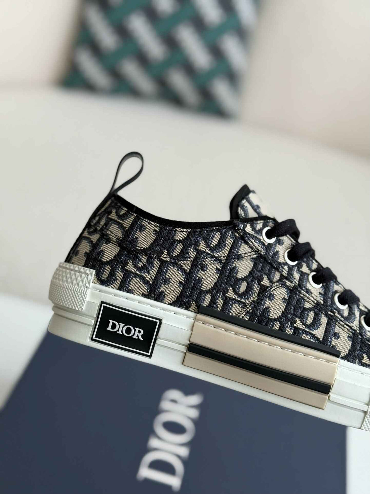 Dior B23 Low-Top Sneaker in Black Dior Oblique Jacquard CUSTOM