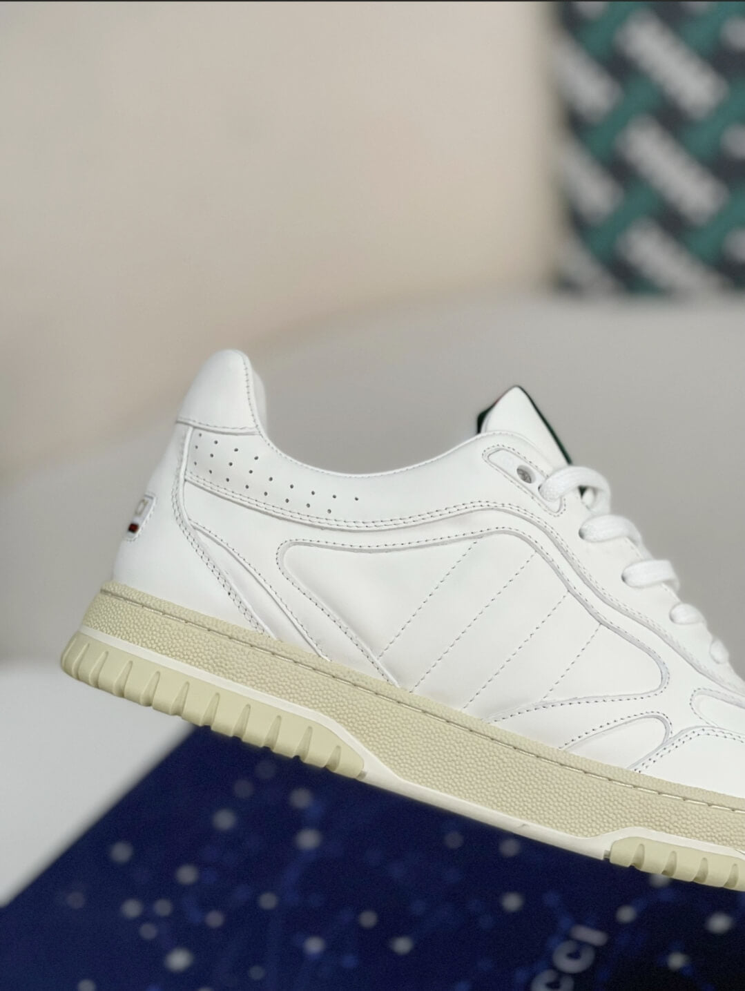 Gucci Mac80 Sneaker – White Leather & Off-White Sole CUSTOM