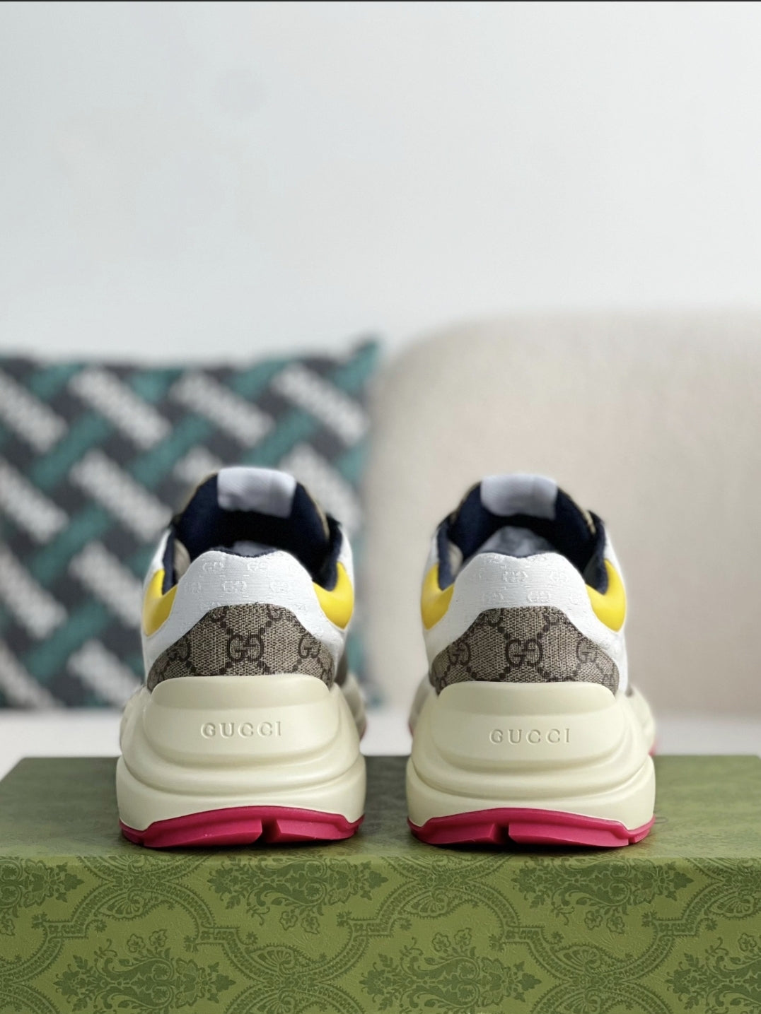 Gucci Rhyton Sneaker – Multicolor GG Supreme & White Mini GG Canvas CUSTOM