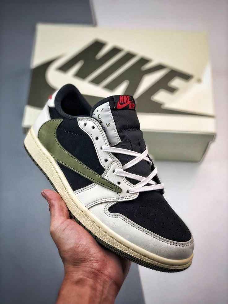 Travis Scott x Air Jordan 1 x Fragment Heritage Low - Limited Soldier Green & Monochrome Edition