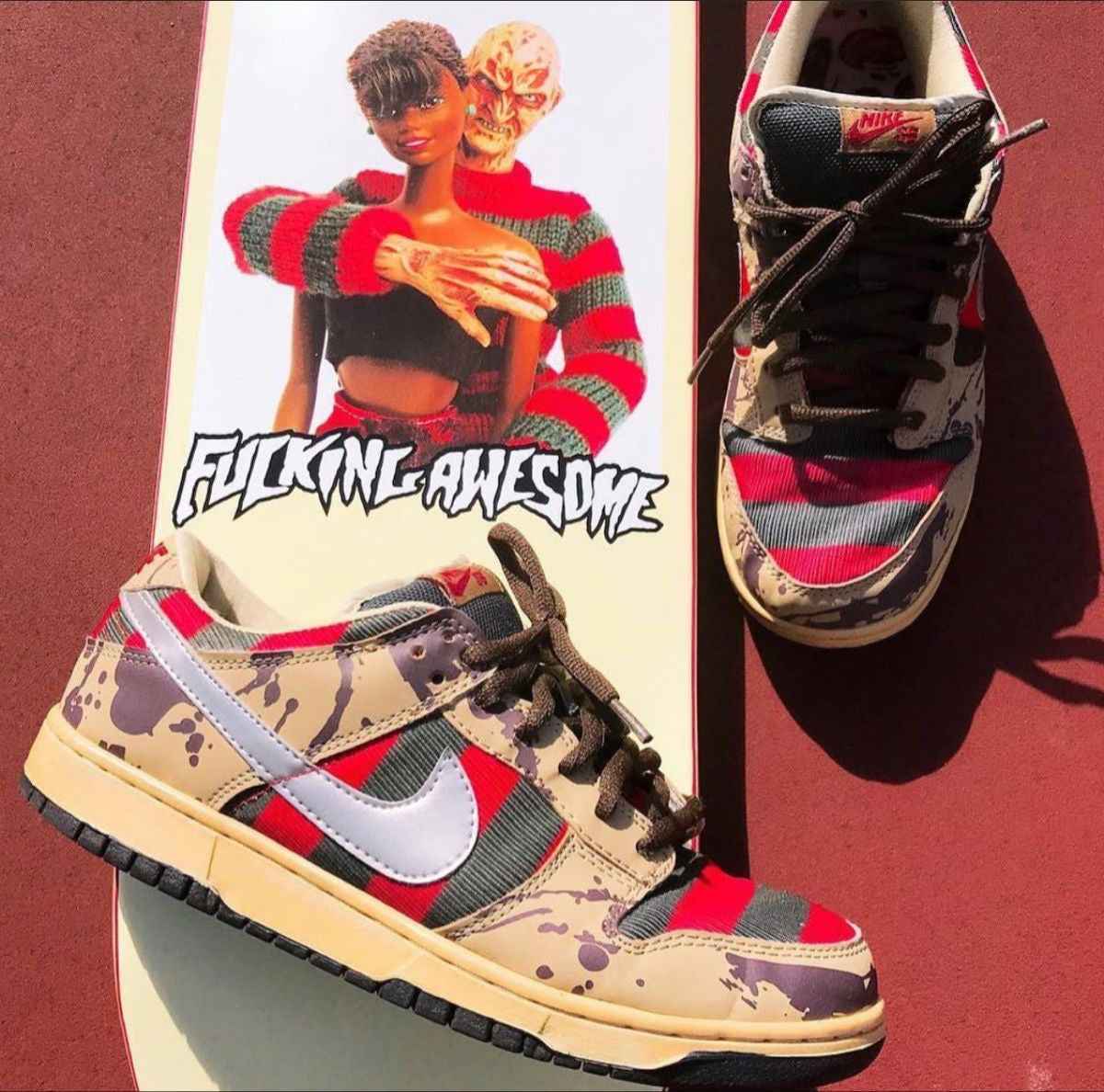 Custom SB Dunk Low “Freddy Krueger” SneakerNational