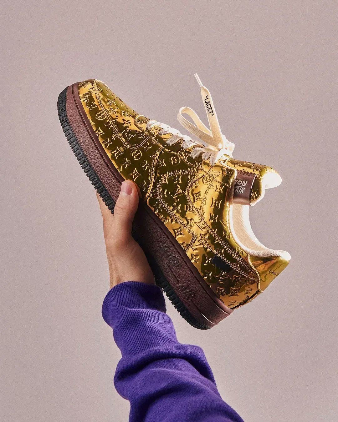 Air Force 1 Low by Virgil Abloh – Metallic Gold CUSTOM
