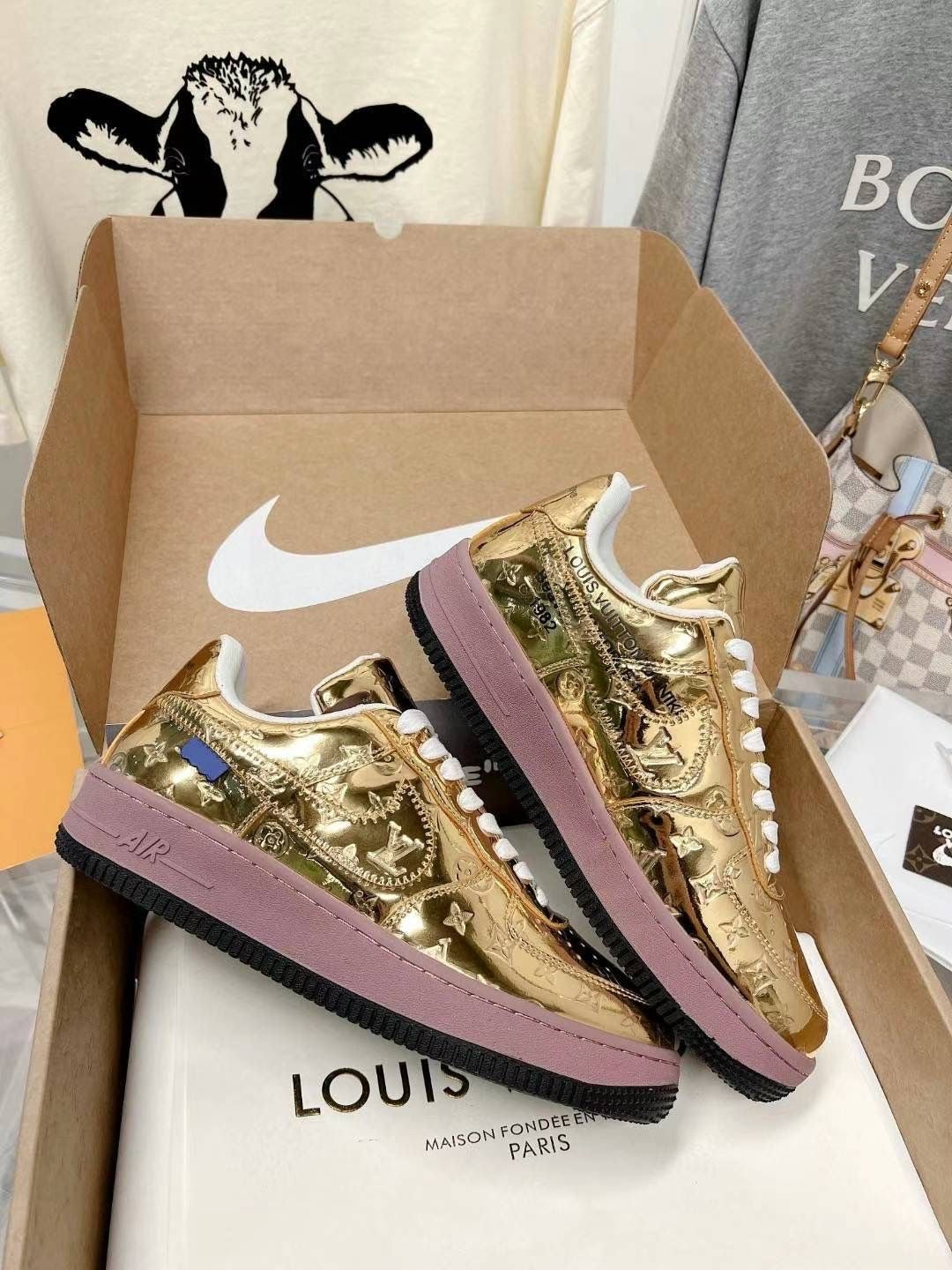 Air Force 1 Low by Virgil Abloh – Metallic Gold CUSTOM