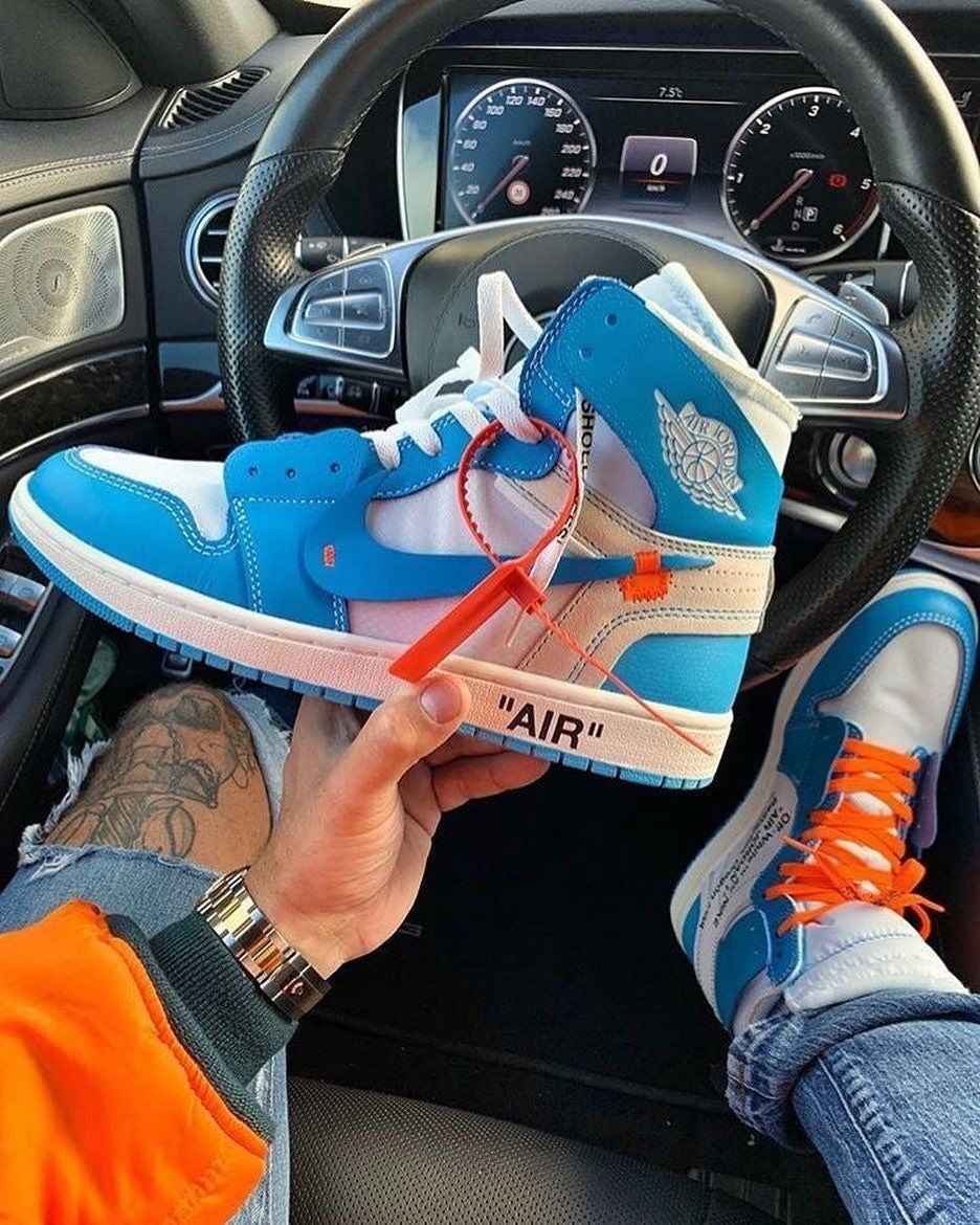 Air Jordan 1 Retro High OG 'UNC' University Blue x OFF-W