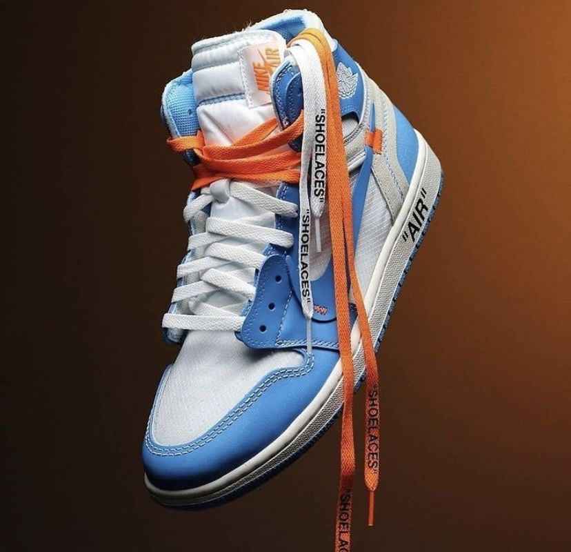 Custom Air Jordan 1 OFF-White Blue Sneakers for Unique Style SneakerNational