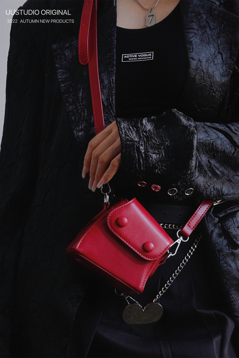 Twist Crossbody Pu Leather Mini Shoulder Bag - Notkicks