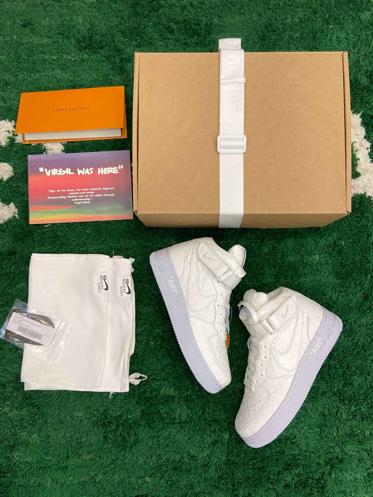 Air Force 1 Mid by Virgil Abloh – Triple White Monogram