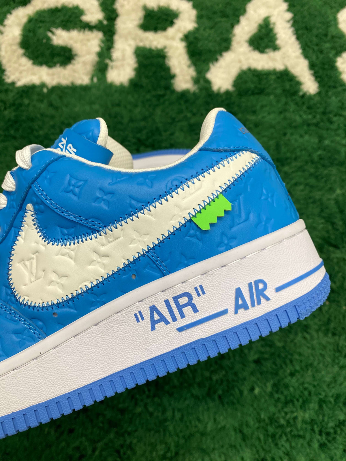 Louis Vuitton x Nike Air Force 1 Low by Virgil Abloh – University Blue Monogram CUSTOM