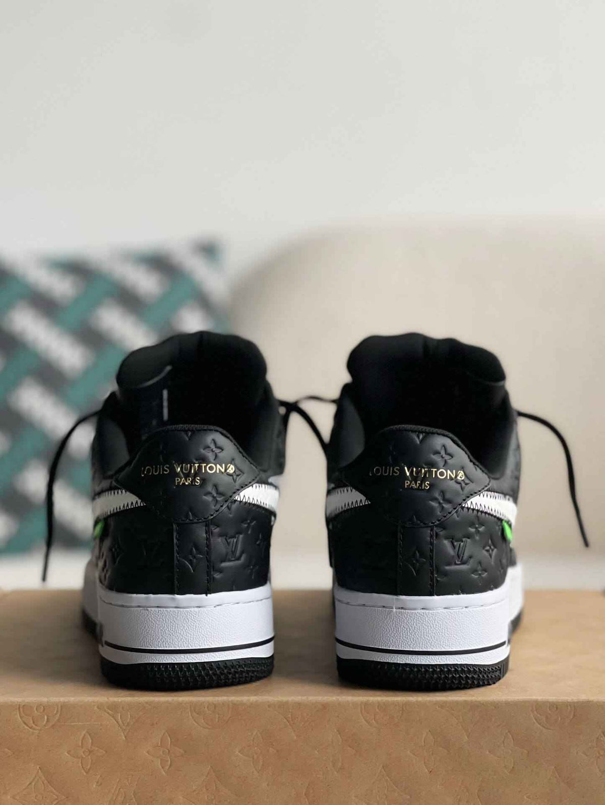 Air Force 1 Low – Black & White Monogram Leather