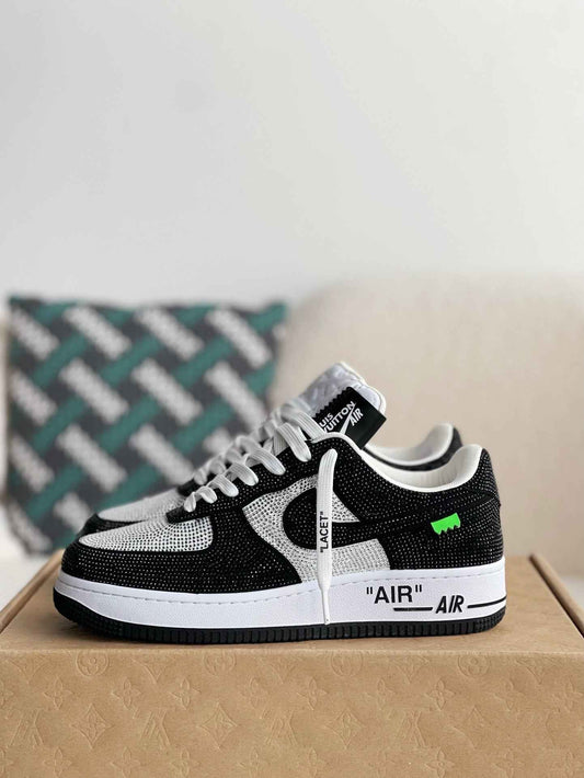 Air Force 1 Low – Swarovski Crystal Black & White