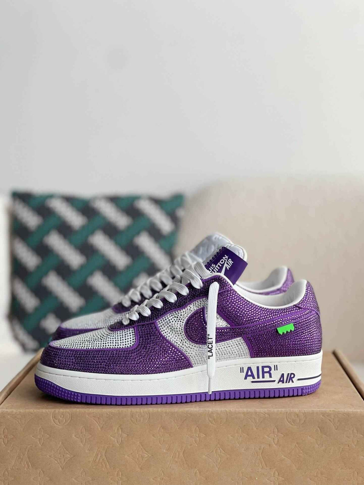 Custom Air Force 1 Low – Swarovski Crystal White & Purple